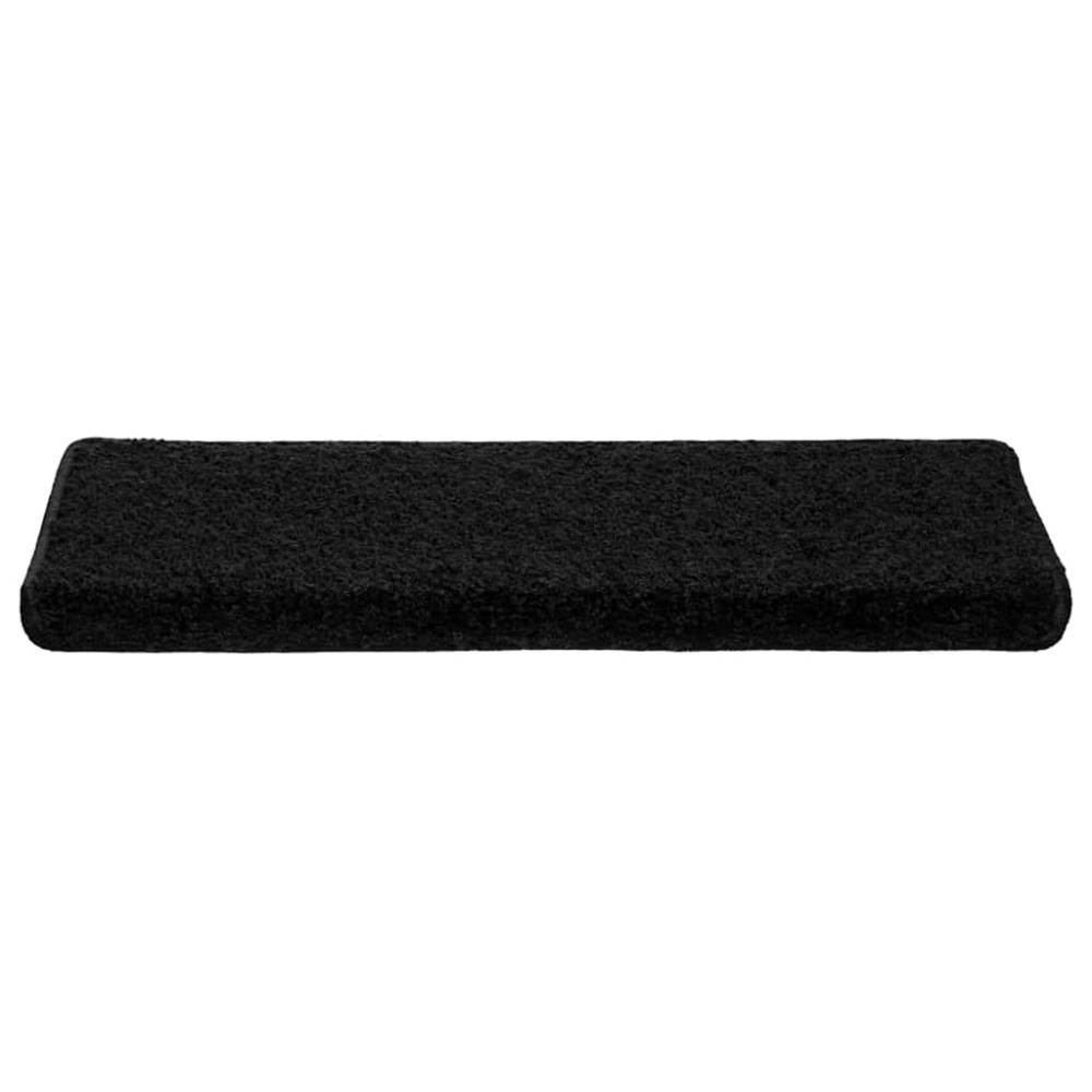 Produktbild för Trappmattor 20 st 65x21x4 cm svarta rektangulära kanter