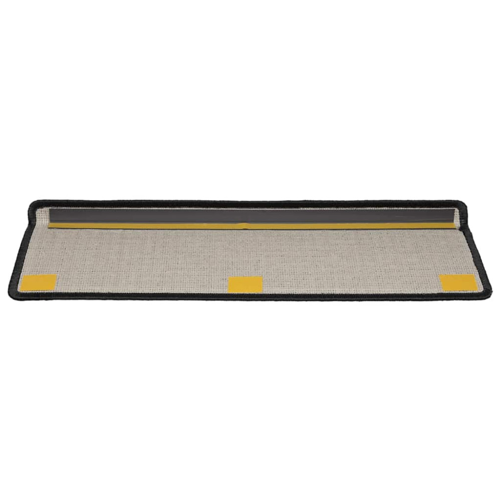 Produktbild för Trappmattor 20 st 65x21x4 cm svarta rektangulära kanter