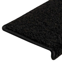 Produktbild för Trappmattor 20 st 65x21x4 cm svarta rektangulära kanter