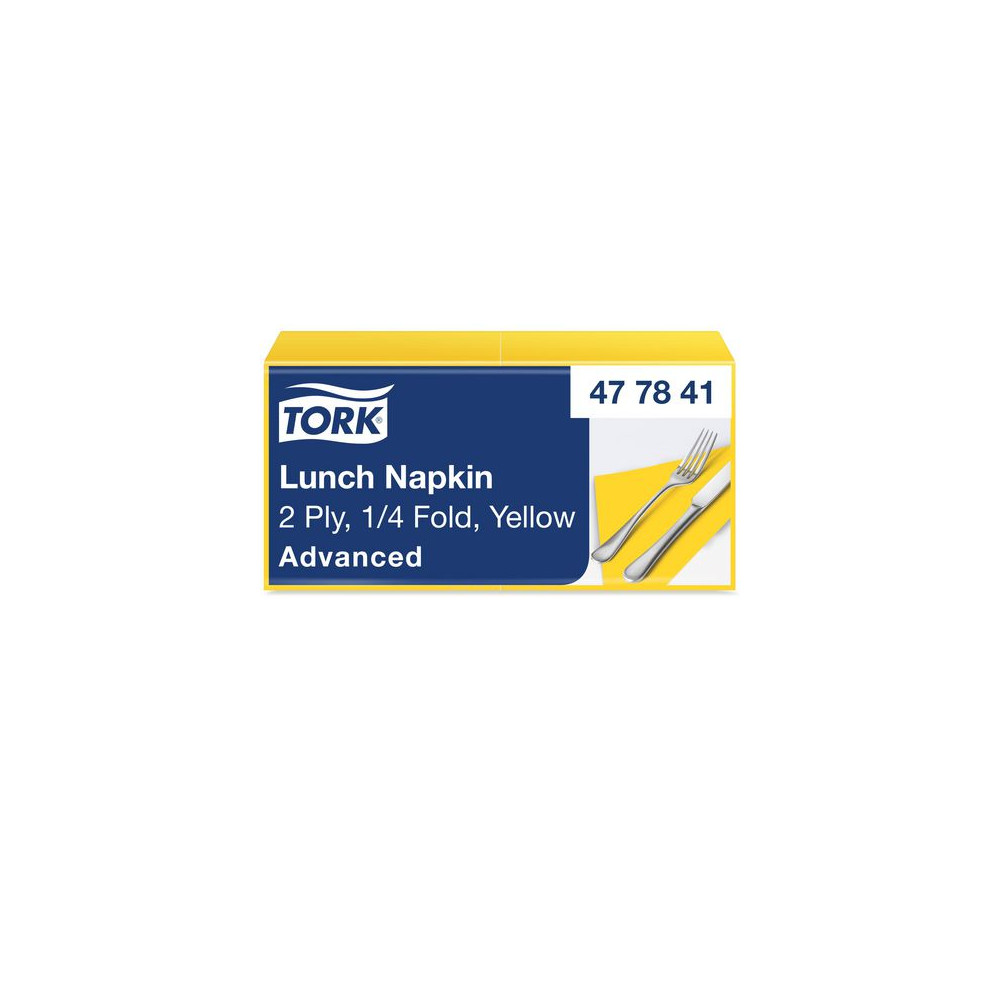 Produktbild för Servett TORK Lunch 2-lags gul 200/fp