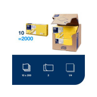 Produktbild för Servett TORK Lunch 2-lags gul 200/fp