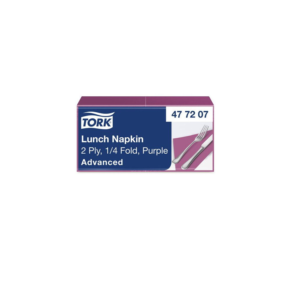 Produktbild för Servett TORK Lunch 2-lags lila 200/fp