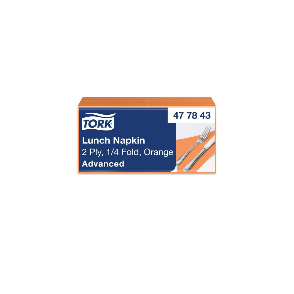 Produktbild för Servett TORK Lunch 2-lags orange 200/fp