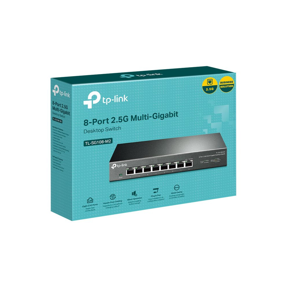 Produktbild för TP-Link TL-SG108-M2 - V1 - switch - 8 portar - ohanterad