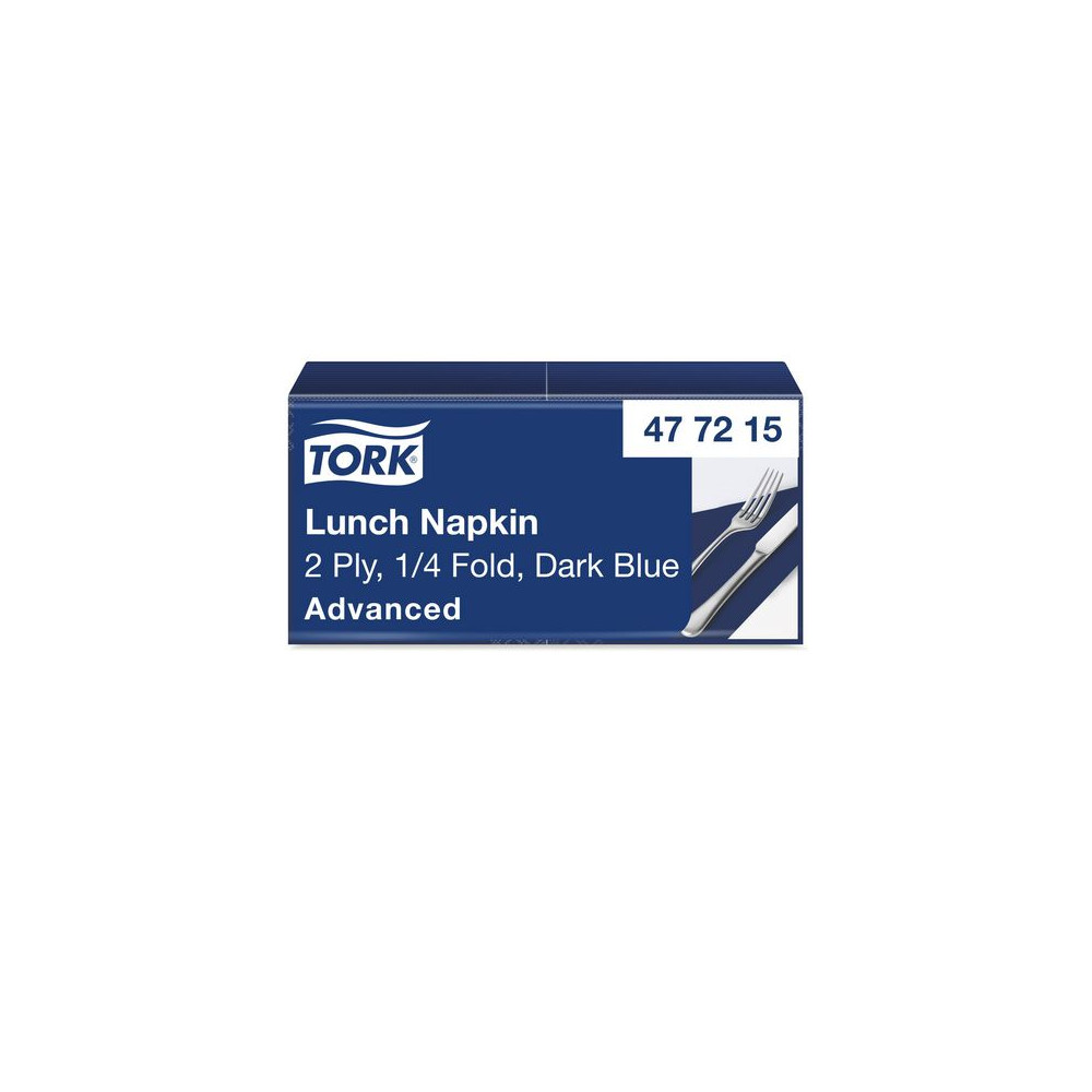 Produktbild för Servett TORK Lunch 2-lags mörkblå 200/fp
