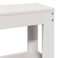 Produktbild för Sängram med huvudgavel vit 150x200 cm massiv furu