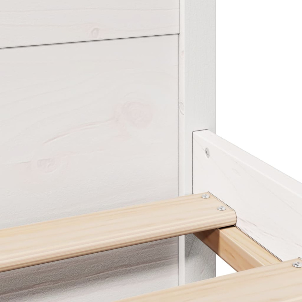 Produktbild för Sängram med huvudgavel utan madrass vit 180x200 cm