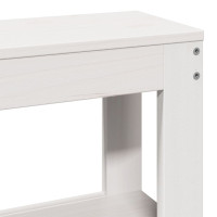 Produktbild för Sängram med huvudgavel vit 150x200 cm massiv furu