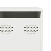 Produktbild för Tv-bänk vit 202x39x43,5 cm kallvalsat stål