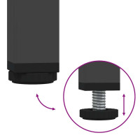 Produktbild för Tv-bänk svart 202x39x43,5 cm kallvalsat stål