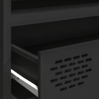Produktbild för Tv-bänk svart 202x39x43,5 cm kallvalsat stål