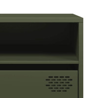Produktbild för Tv-bänk olivgrön 202x39x43,5 cm kallvalsat stål