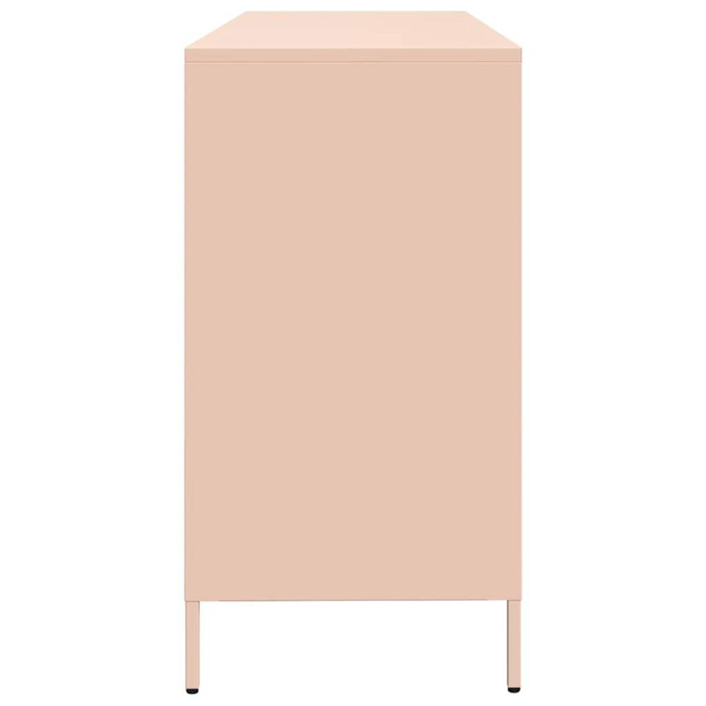 Produktbild för Skänk rosa 135x39x73,5 cm kallvalsat stål