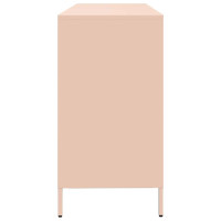 Produktbild för Skänk rosa 135x39x73,5 cm kallvalsat stål