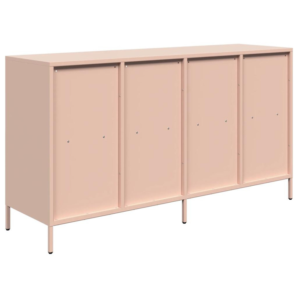 Produktbild för Skänk rosa 135x39x73,5 cm kallvalsat stål