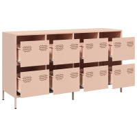 Produktbild för Skänk rosa 135x39x73,5 cm kallvalsat stål