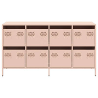 Produktbild för Skänk rosa 135x39x73,5 cm kallvalsat stål