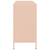 Produktbild för Skänk rosa 135x39x73,5 cm kallvalsat stål