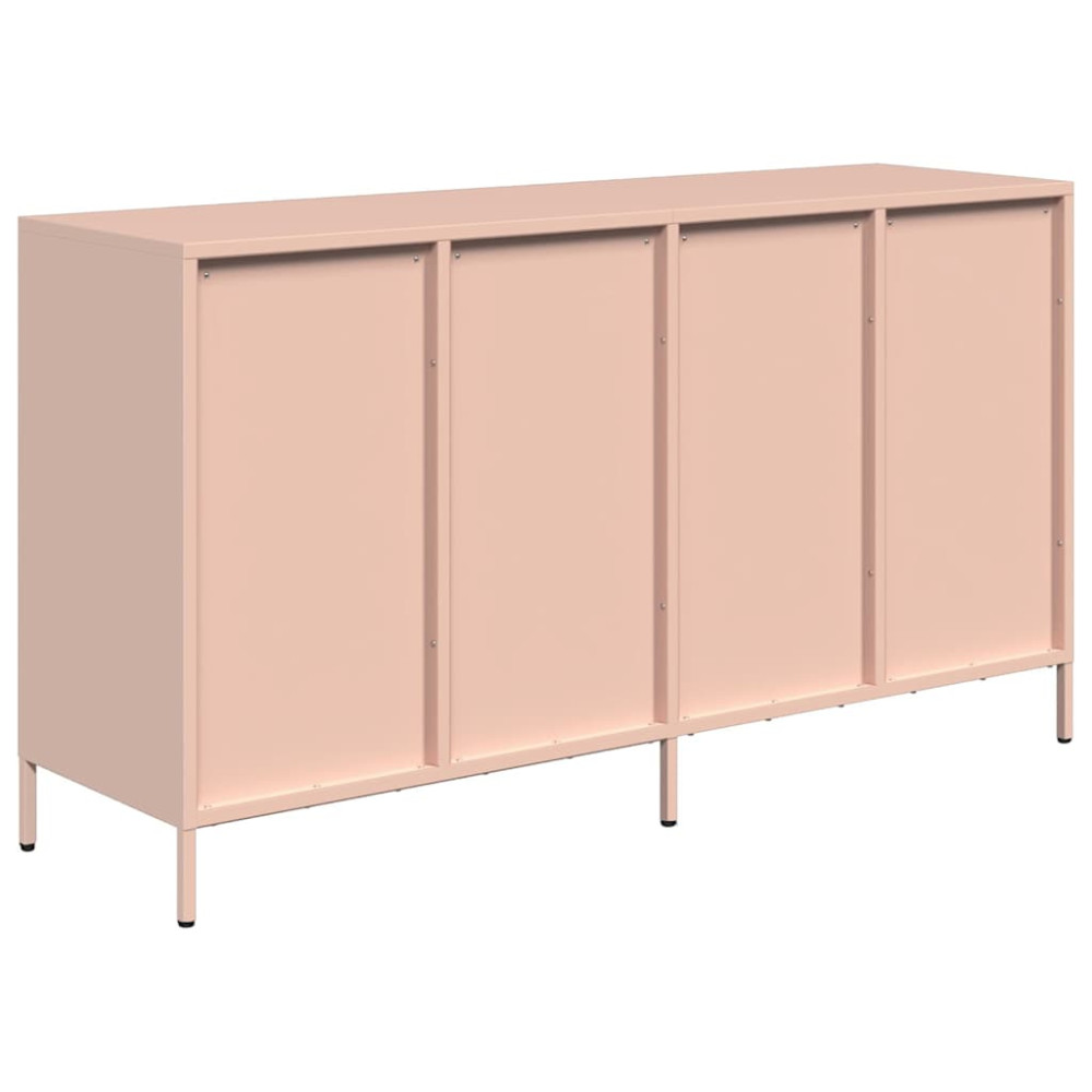 Produktbild för Skänk rosa 135x39x73,5 cm kallvalsat stål