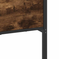 Produktbild för Sängram utan madrass metall rökfärgad ek 180x200 cm