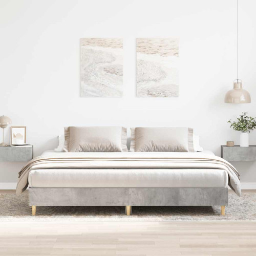 vidaXL Sängram utan madrass betonggrå 180x200cm konstruerat trä
