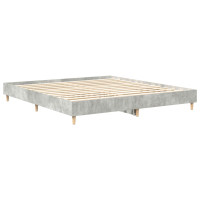 Produktbild för Sängram utan madrass betonggrå 180x200cm konstruerat trä