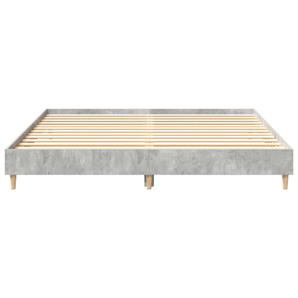 Produktbild för Sängram utan madrass betonggrå 180x200cm konstruerat trä