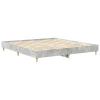 Produktbild för Sängram utan madrass betonggrå 180x200cm konstruerat trä