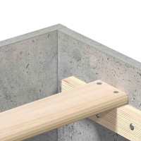 Produktbild för Sängram utan madrass betonggrå 180x200cm konstruerat trä