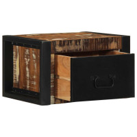 Produktbild för Sängbord 2 st flerfärgad 40x35x25 cm massivt trä återvunnet