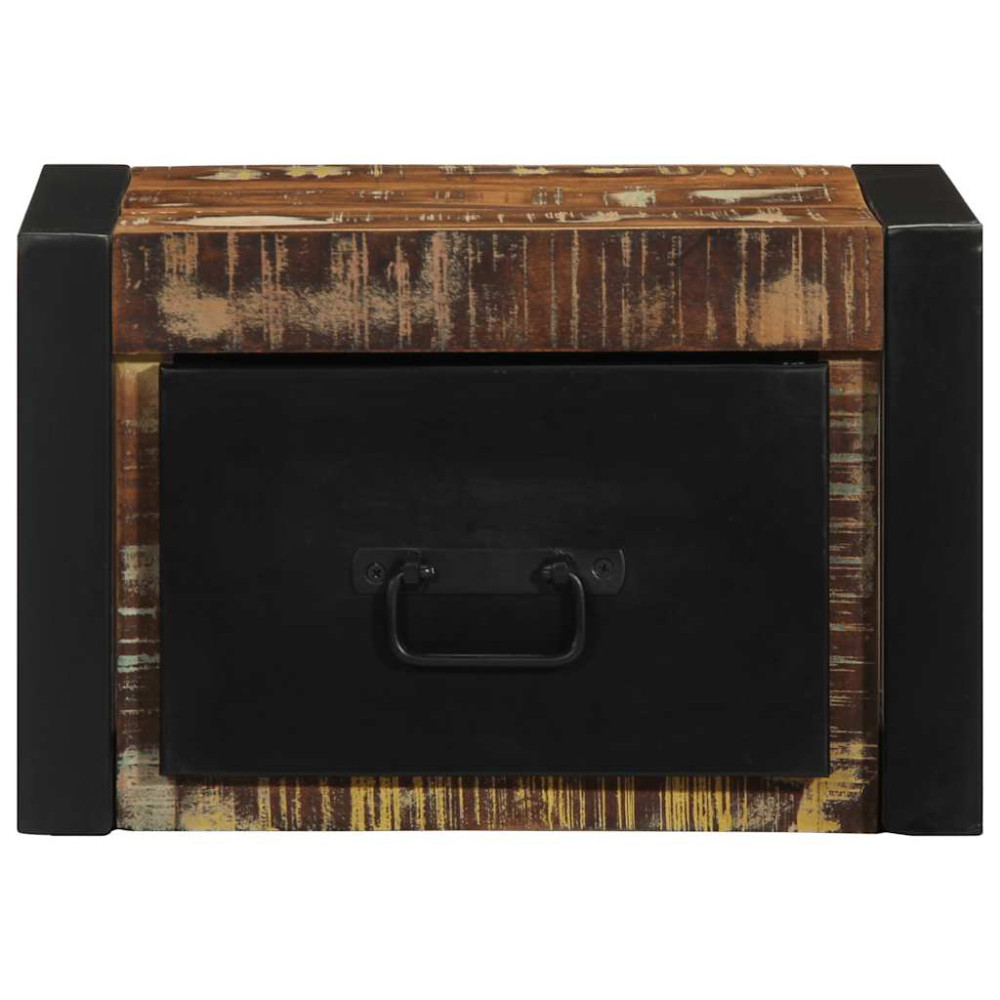 Produktbild för Sängbord 2 st flerfärgad 40x35x25 cm massivt trä återvunnet