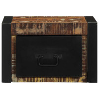 Produktbild för Sängbord 2 st flerfärgad 40x35x25 cm massivt trä återvunnet