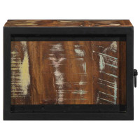Produktbild för Sängbord 2 st flerfärgad 40x35x25 cm massivt trä återvunnet