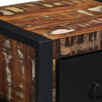 Produktbild för Sängbord 2 st flerfärgad 40x35x25 cm massivt trä återvunnet