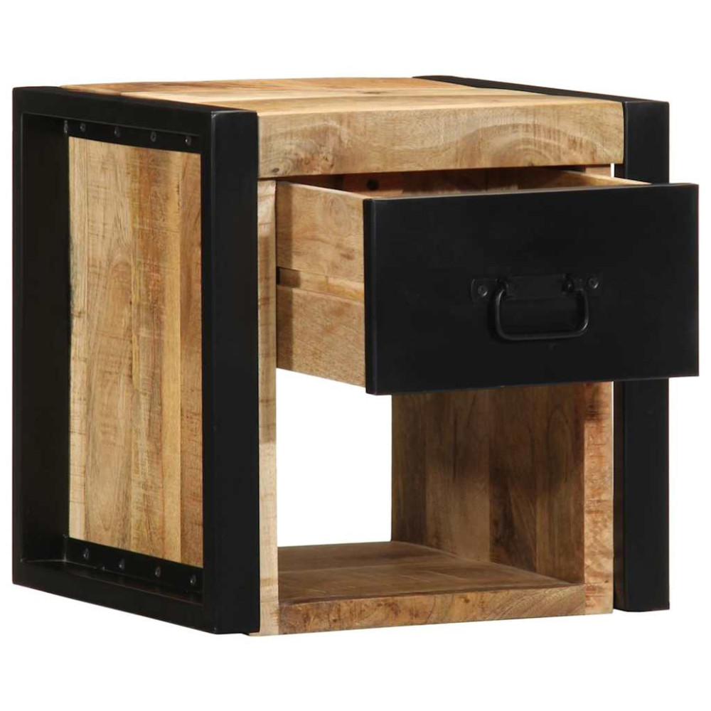 Produktbild för Sängbord 2 st 40x35x40 cm massivt grovt trä mango