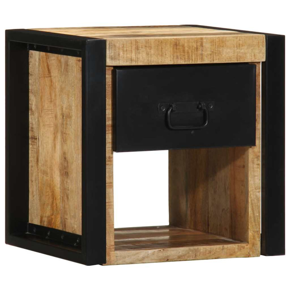 Produktbild för Sängbord 2 st 40x35x40 cm massivt grovt trä mango