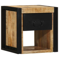 Produktbild för Sängbord 2 st 40x35x40 cm massivt grovt trä mango