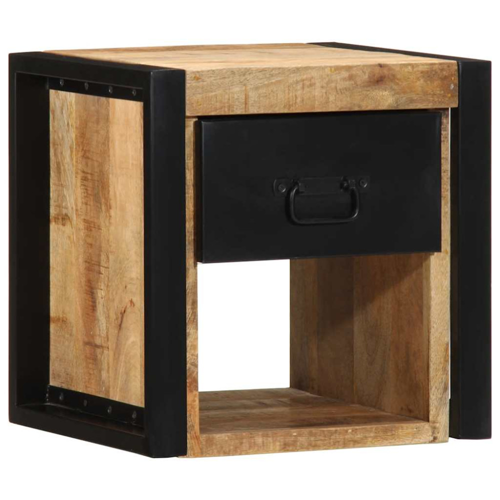 Produktbild för Sängbord 2 st 40x35x40 cm massivt grovt trä mango