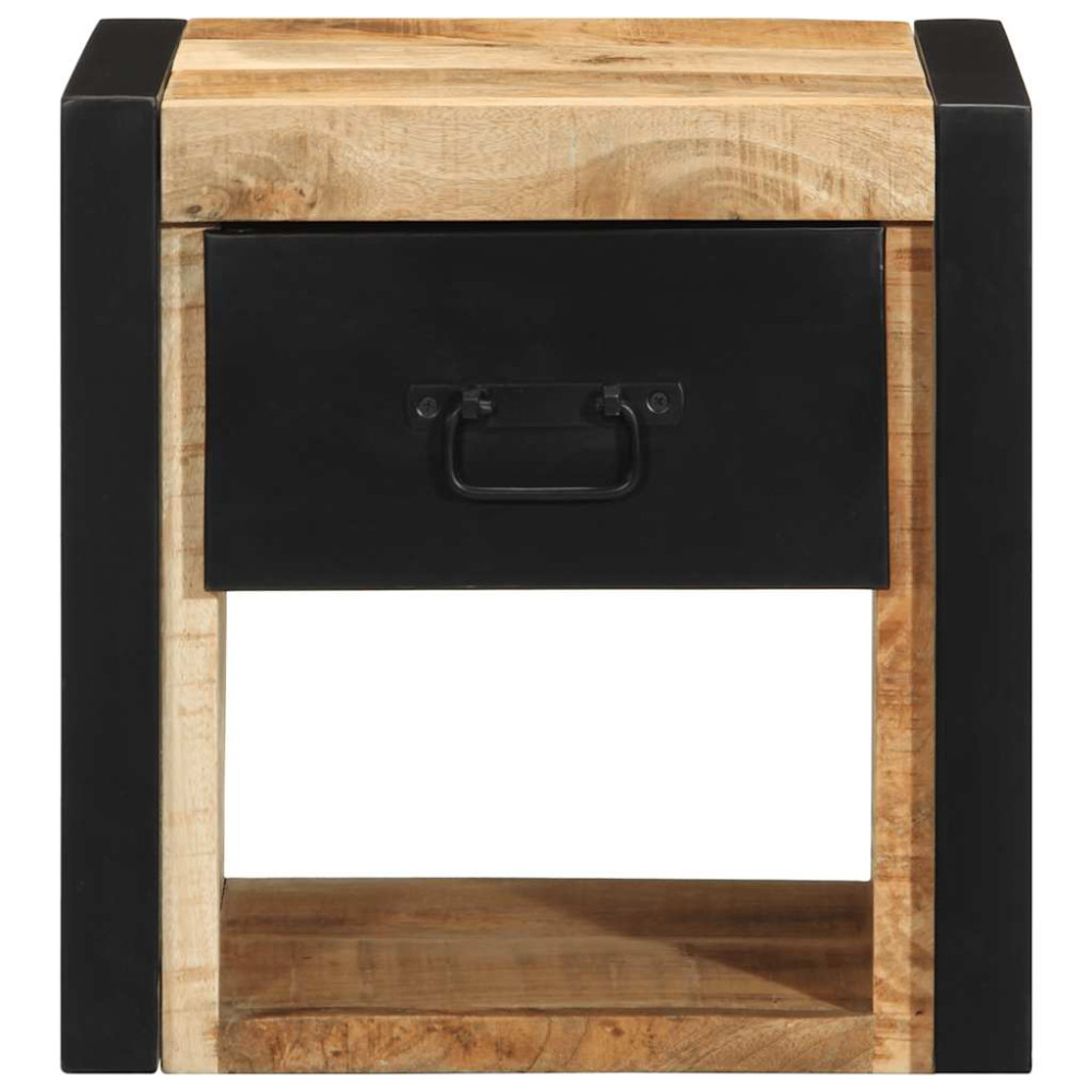 Produktbild för Sängbord 2 st 40x35x40 cm massivt grovt trä mango