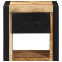 Produktbild för Sängbord 2 st 40x35x40 cm massivt grovt trä mango