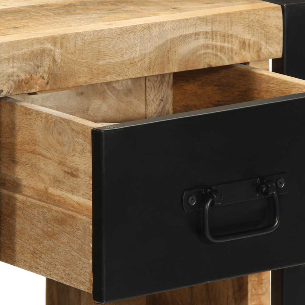 Produktbild för Sängbord 2 st 40x35x40 cm massivt grovt trä mango