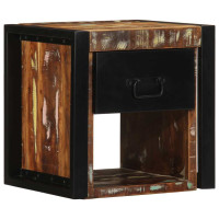 Produktbild för Sängbord 2 st flerfärgad 40x35x40 cm massivt trä återvunnet