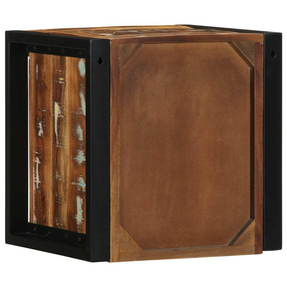 Produktbild för Sängbord 2 st flerfärgad 40x35x40 cm massivt trä återvunnet