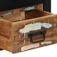 Produktbild för Sängbord 2 st flerfärgad 40x35x40 cm massivt trä återvunnet