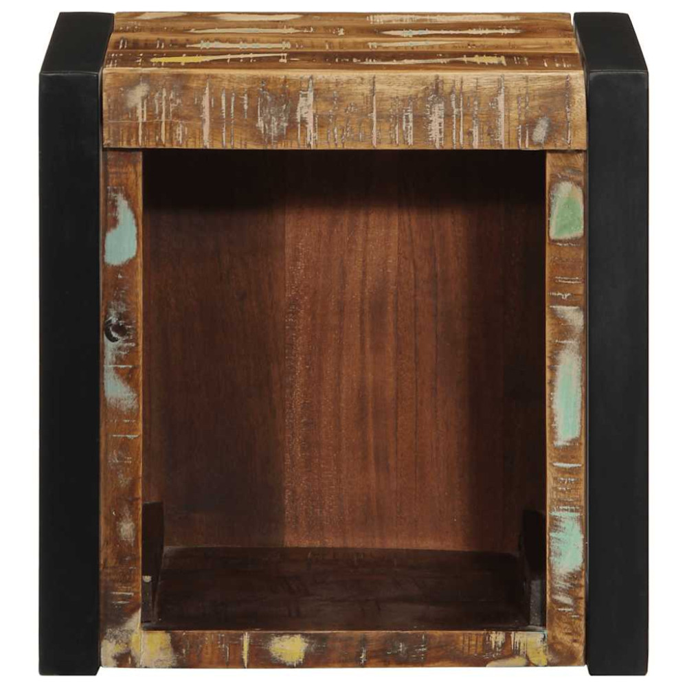 Produktbild för Sängbord 2 st flerfärgad 40x35x40 cm massivt trä återvunnet
