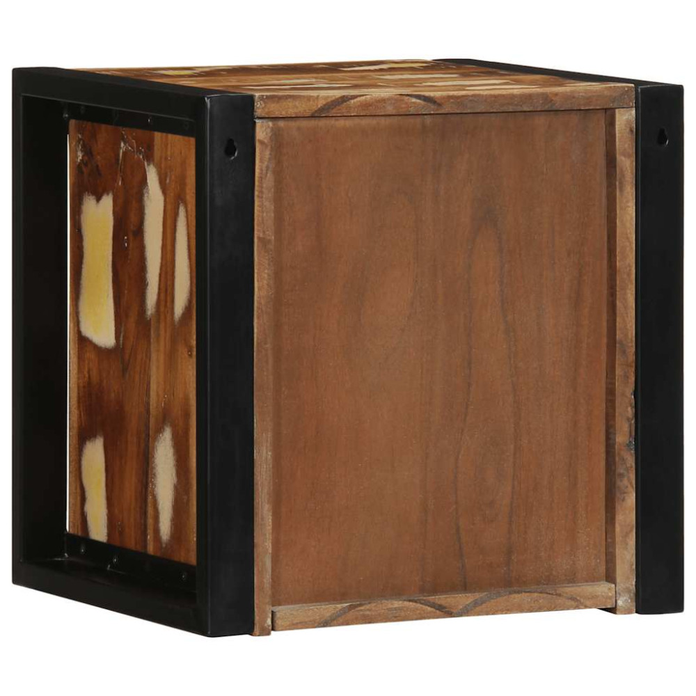 Produktbild för Sängbord 2 st flerfärgad 40x35x40 cm massivt trä återvunnet