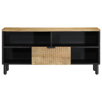 Produktbild för TV-bänk brun 100x33x46 cm massivt trä mango