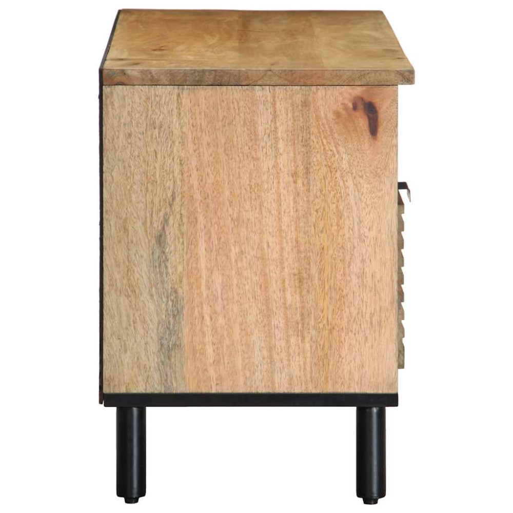 Produktbild för TV-bänk brun 100x33x46 cm massivt trä mango
