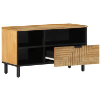 Produktbild för TV-bänk brun 80x33x46 cm mango i massivt trä