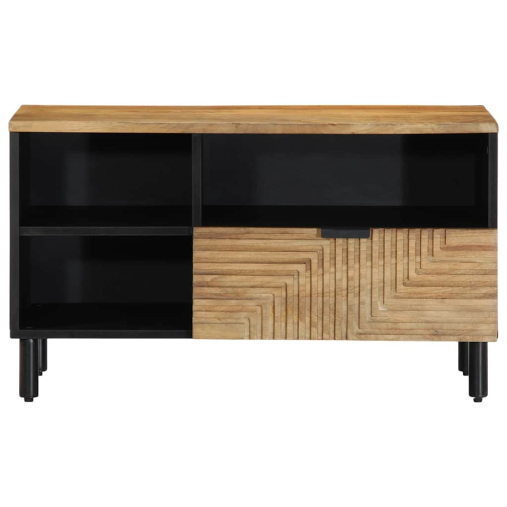 Produktbild för TV-bänk brun 80x33x46 cm mango i massivt trä
